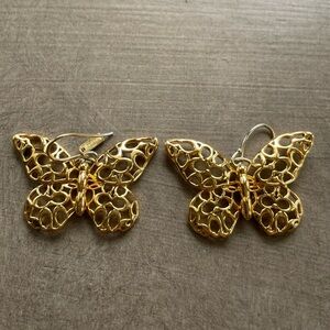 Coach butterfly dangle earrings